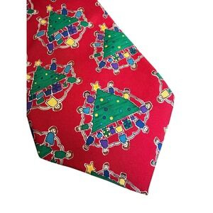 Save the Children Holiday Tie Silk‎ Christmas Tree Togetherness Jillian Age 11